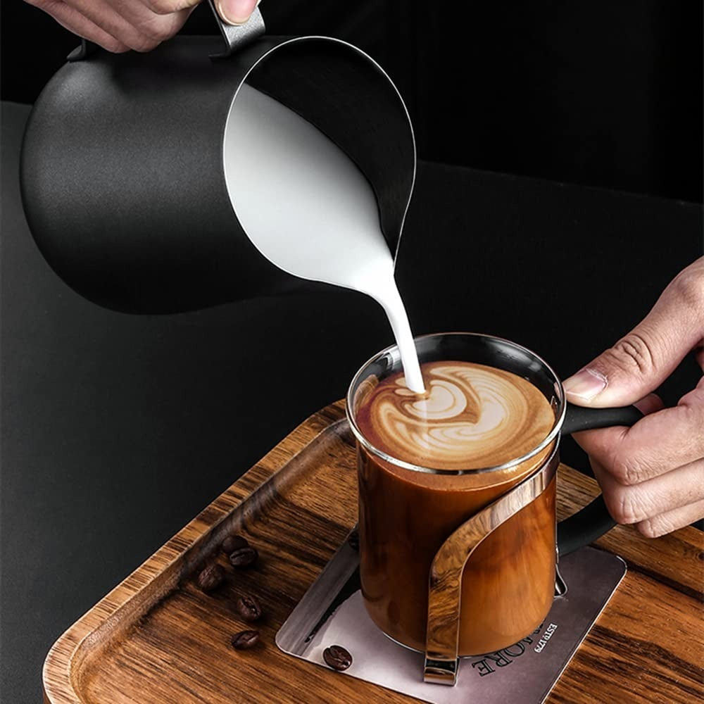 Pot à mousse de lait en acier inoxydable